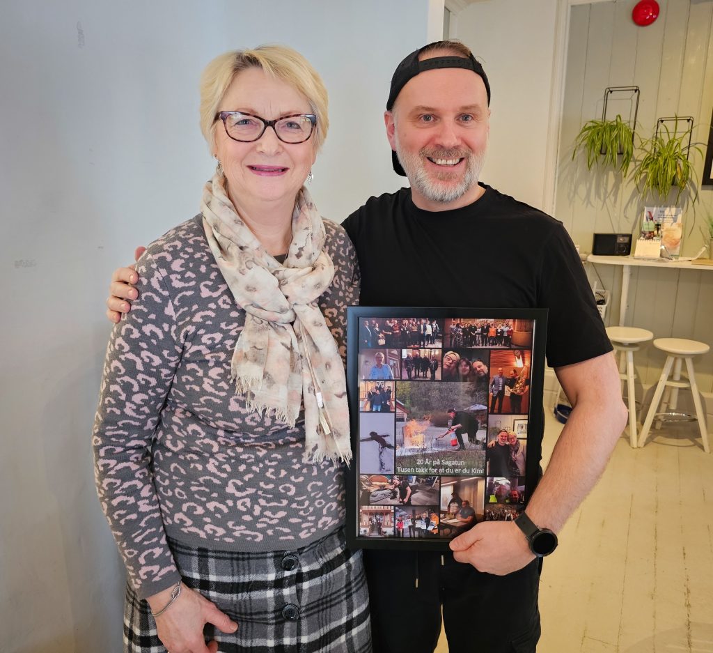 Markering av Kim her på Sagatun