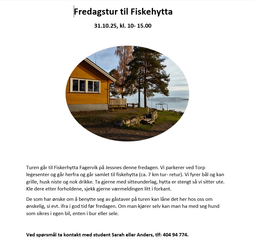 Invitasjon til Fiskehytta